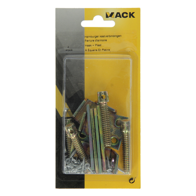 Mack 1013348 - 4 hamburger cabinet connections hook + plate | 5 pieces