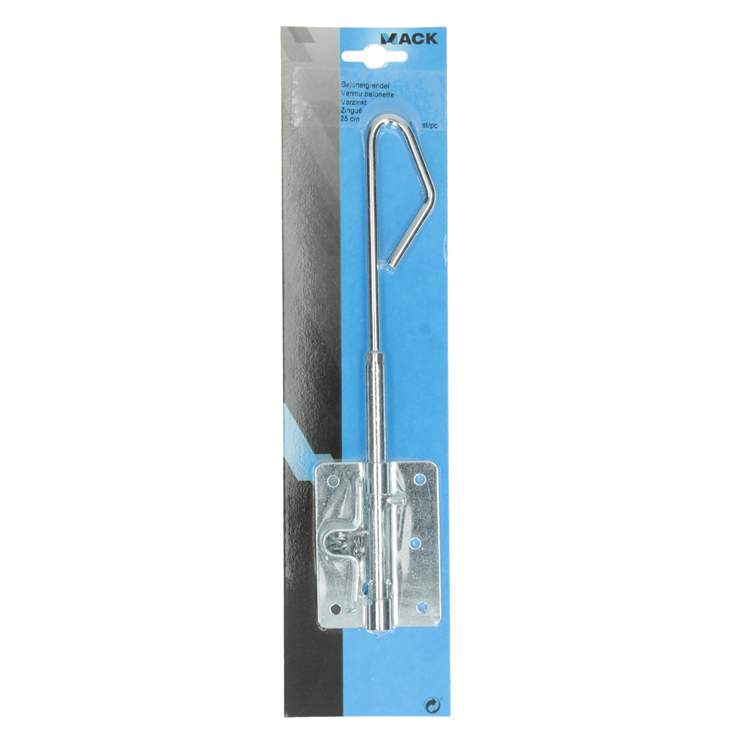 Mack 1015870 - 1 pestillo de bayoneta galvanizado 25cm | 5 piezas