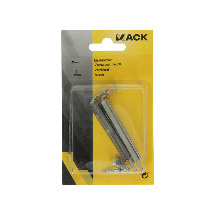 Mack 1013271 - Mueble 2 cajones niquelado a 60 - b 12,5 mm | 10 piezas