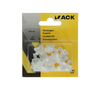 Mack 1015837 - 20 soportes para estantes plástico blanco ø 5 mm | 10 piezas
