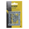 Mack 1013303 - 8 escuadras planas galvanizadas 60x60x10x2mm | 10 piezas