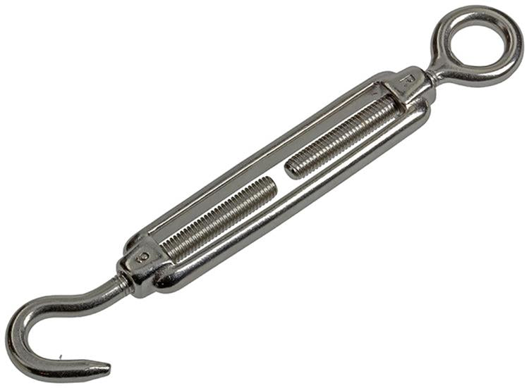 Mack 1008441 - 2 tensores ojo + gancho m6 x 60mm acero inoxidable | 10 piezas