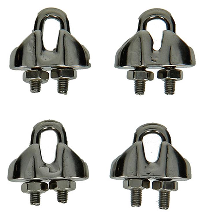 Mack 1008442 - 4 abrazaderas de alambre de acero 2mm acero inoxidable | 10 piezas