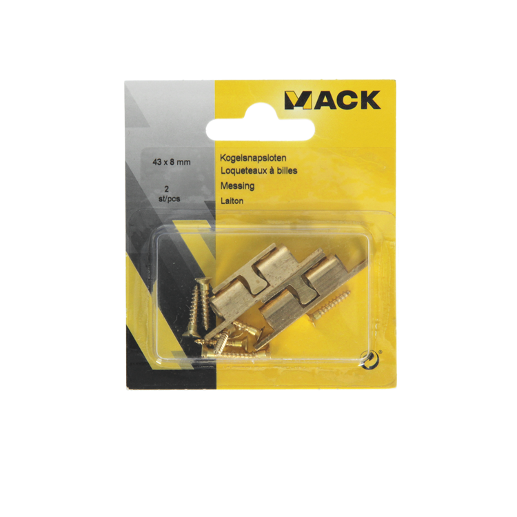 Mack 1013771 - 2 cierres de bola de latón al 44 x an 8 mm | 5 piezas