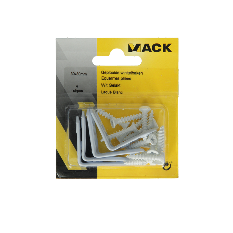Mack 1013793 - 4 cuadrados plisados ​​pintados de blanco 30x30mm | 10 piezas