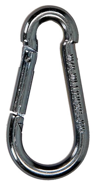 Mack 1008443 - 1 mosquetón + muelle 5 x 50mm galvanizado | 10 piezas