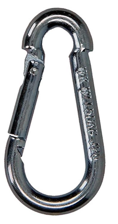 Mack 1008444 - 1 mosquetón + muelle 4 x 40mm galvanizado | 10 piezas