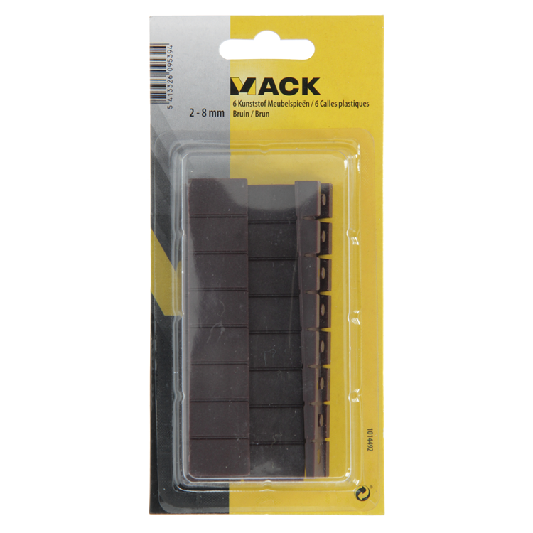 Mack 1014492 - 6 cuñas para muebles de plástico | 5 piezas