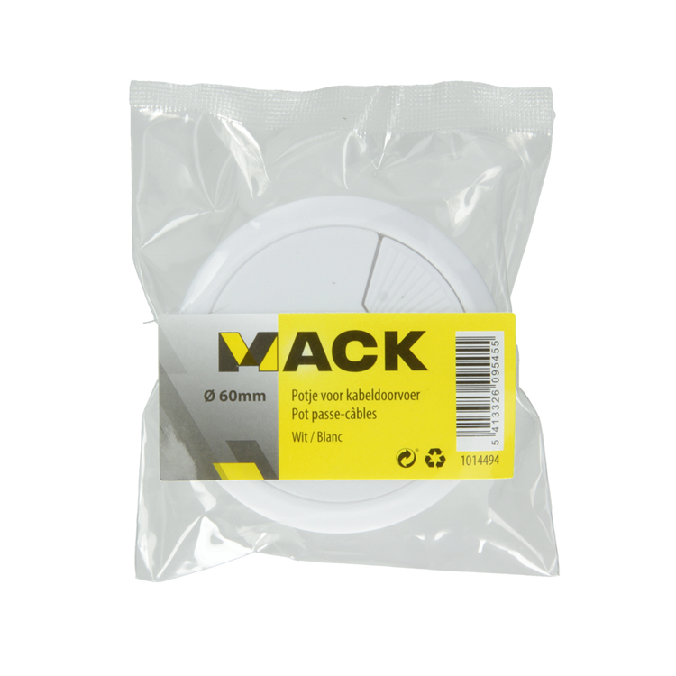 Mack 1014494 - 1 pote para entrada de cables blanco ø 60 mm | 10 piezas