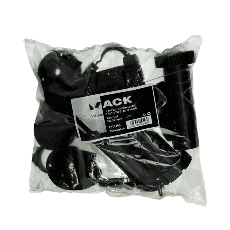 Mack 1014496 - juego de 4 patas de zócalo de plástico 150 mm | 10 piezas