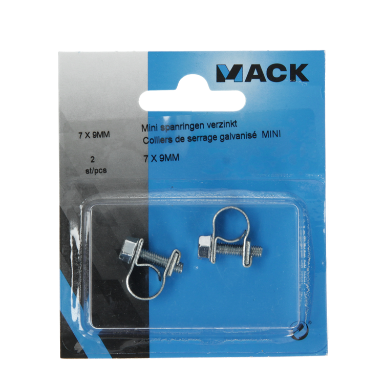 Mack 1011653 - 2 mini anillos tensores galvanizados 7x9mm | 10 piezas