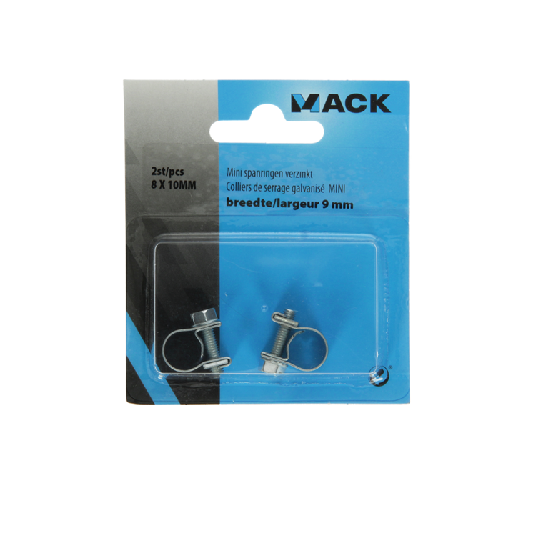 Mack 1011654 - fascetta stringitubo zincata 8-10mm 2pz | 12 pezzi