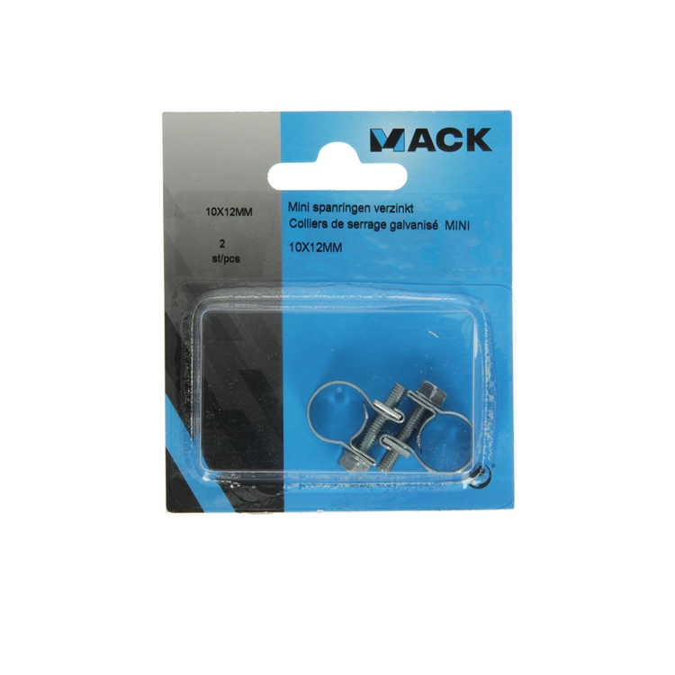 Mack 1011656 - abrazadera de manguera chapada 10-12mm 2uds | 12 piezas