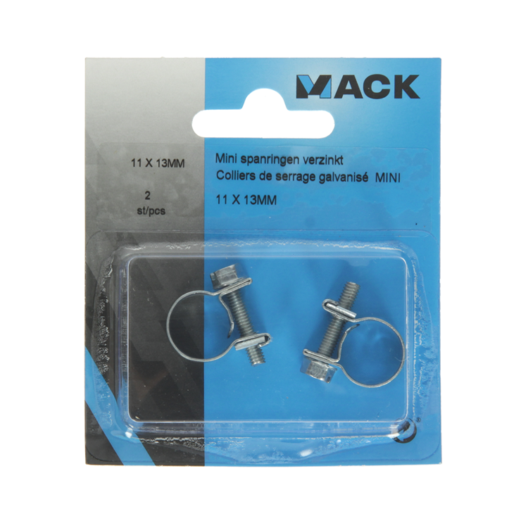 Mack 1011657 - 2 mini anillos tensores galvanizados 11x13mm | 10 piezas