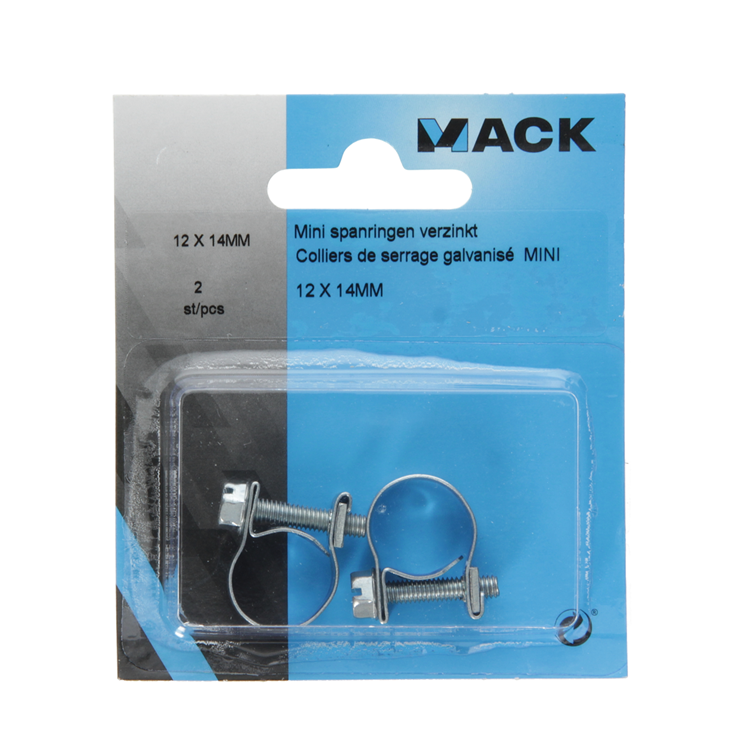 Mack 1011658 - abrazadera de manguera galvanizada 12-14mm 2uds | 10 piezas