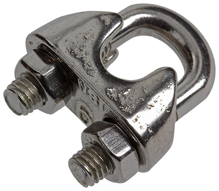 Mack 1008445 - 4 abrazaderas de alambre de acero 6mm acero inoxidable | 10 piezas