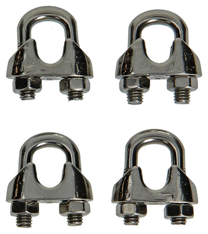 Mack 1008445 - 4 abrazaderas de alambre de acero 6mm acero inoxidable | 10 piezas