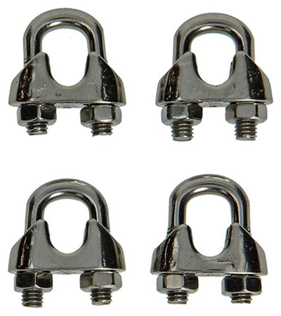 Mack 1008445 - 4 staaldraadklemmen 6mm inox | 10 stuks