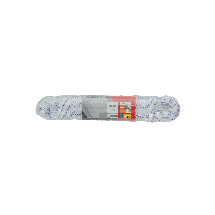 Mack 1014930 - pp trenzado blanco azul hilo2mm 20m | 5 piezas
