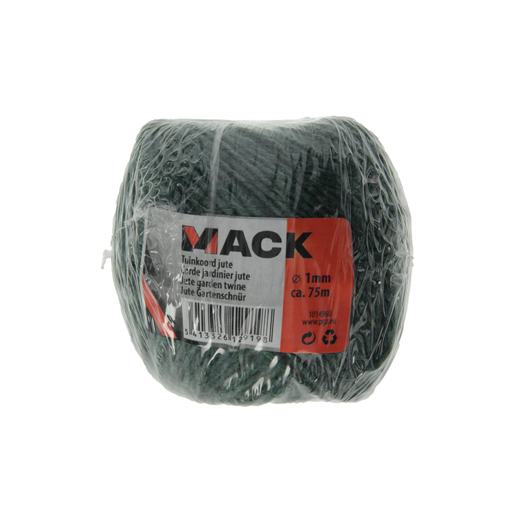 Mack 1014960 - cordón de jardín yute 1mm aprox. 75m | 5 piezas