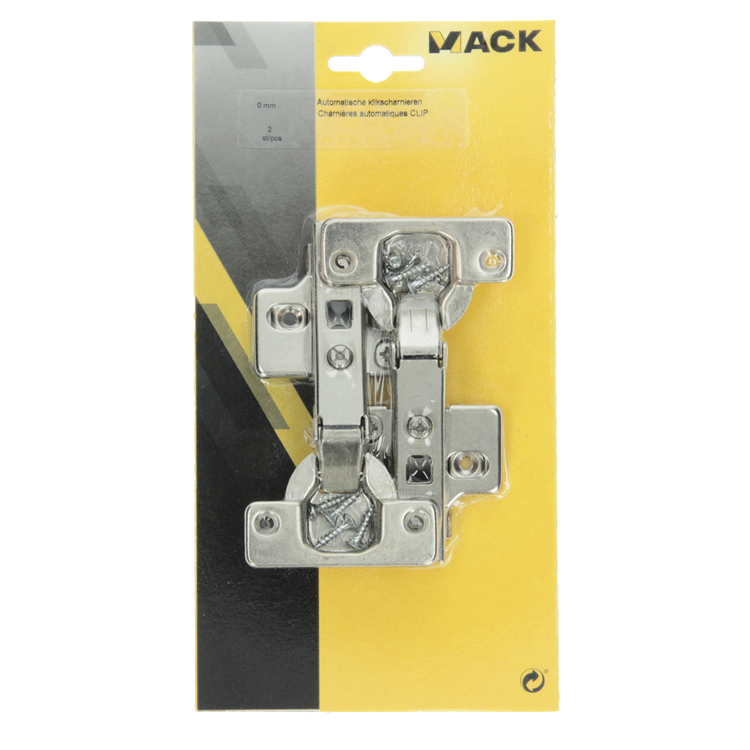 Mack 1013907 - 2 bisagras click automáticas 0mm + creepl. | 5 piezas