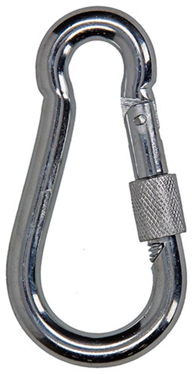 Mack 1008447 - 1 mosquetón + correa de bloqueo. 10 x 100 mm galvanizado | 10 piezas