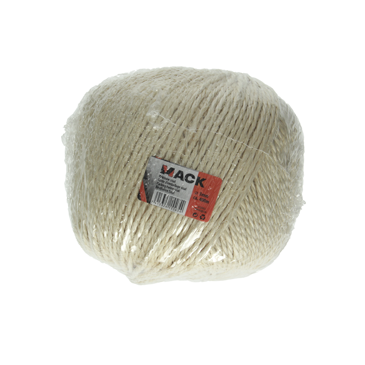 Mack 1013955 - packing rope sisal bobbin 3mm approx. 400m | 3 pieces