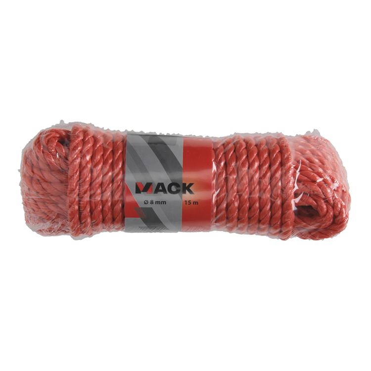 Mack 1013965 - pp twisted orange strand 8mm 15m | 5 pieces
