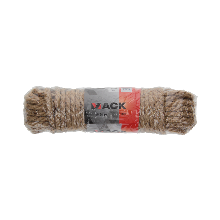 Mack 1013966 - cuerda de yute hebra retorcida 6mm 10m | 5 piezas