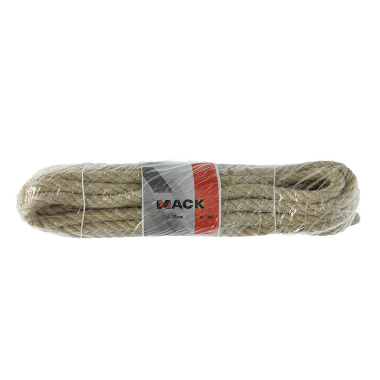 Mack 1013969 - corda di iuta trefolo ritorto 12mm 10m | 5 pezzi