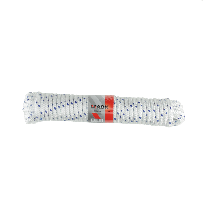 Mack 1013978 - hilo pp trenzado blanco azul 10mm 15m | 5 piezas