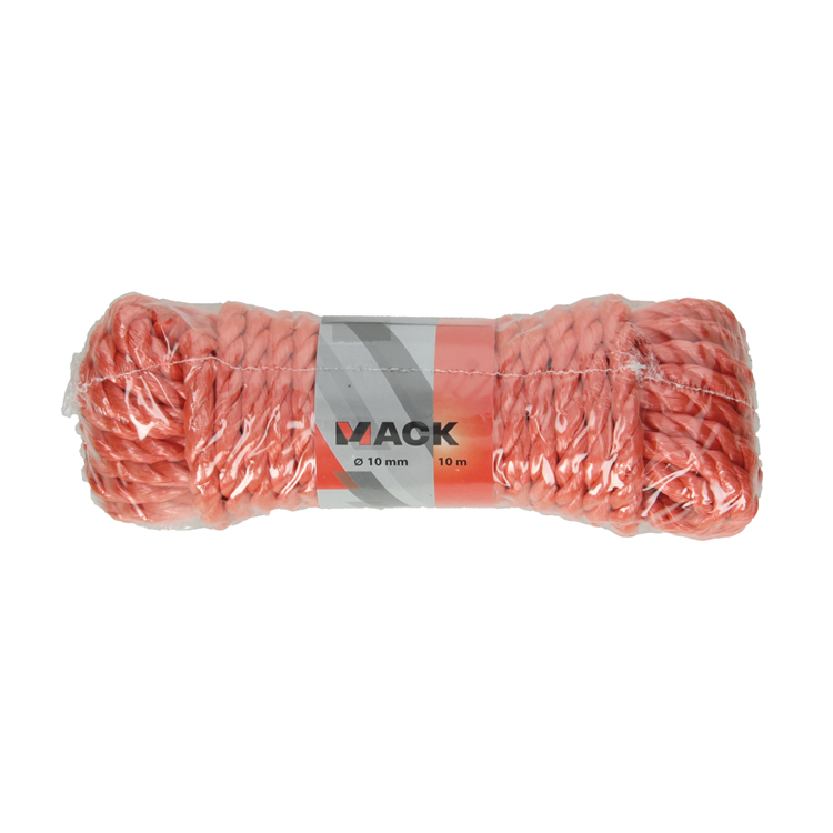 Mack 1014010 - pp twisted orange strand 10mm 10m | 5 pieces