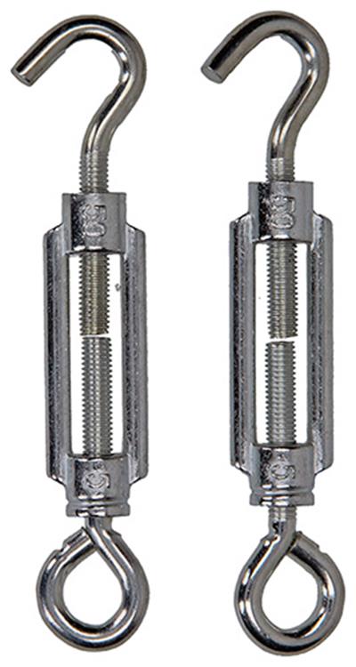 Mack 1008448 - 2 tensores ojo + gancho m5 x 50mm galvanizado | 10 piezas