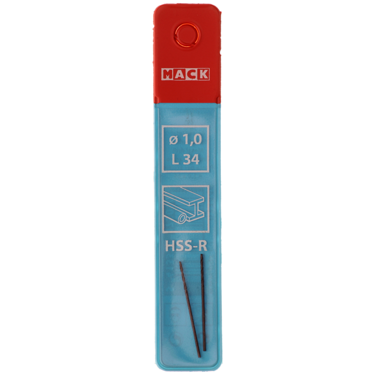 Mack 1018175 - broca universal hss r ø 1,0 x 34 mm 2 uds | 5 piezas