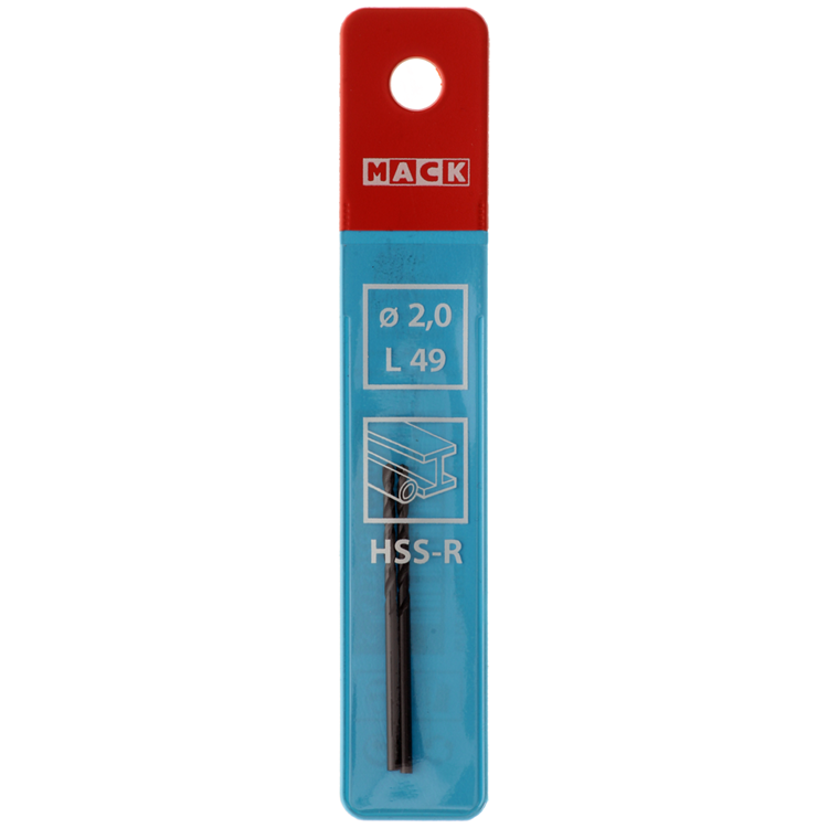 Mack 1018177 - punta universale hss r ø 2,0 x 49 mm 2 pz | 5 pezzi