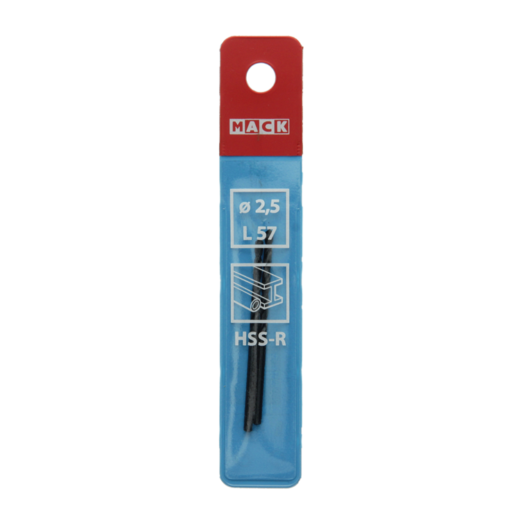 Mack 1018178 - broca universal hss r ø 2,5 x 57 mm 2 uds | 5 piezas