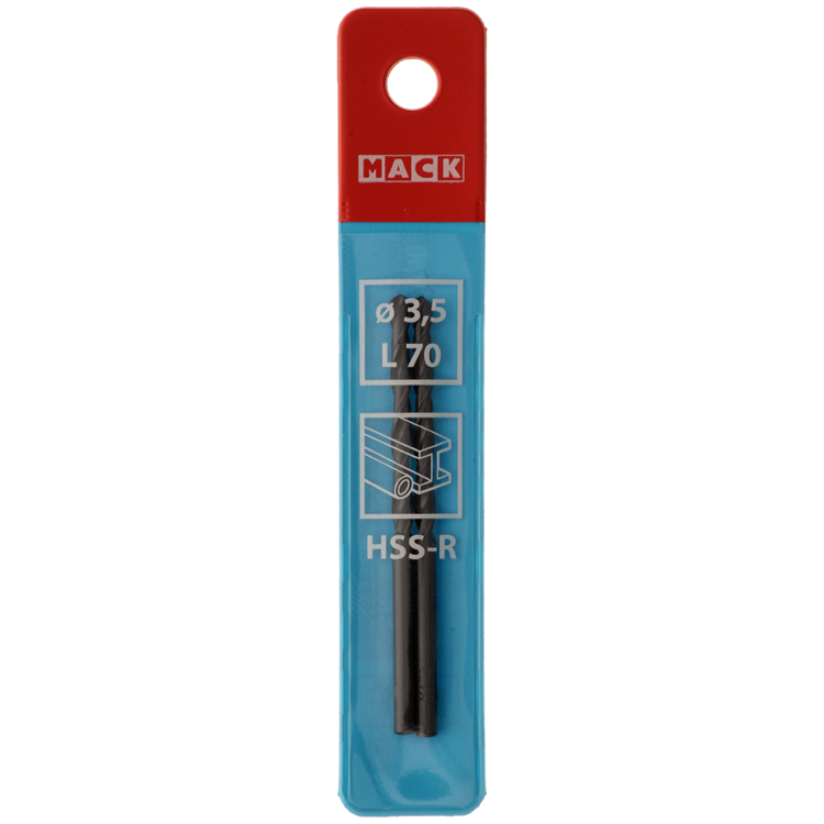 Mack 1018180 - broca universal hss r ø 3,5 x 70 mm 2 uds | 5 piezas