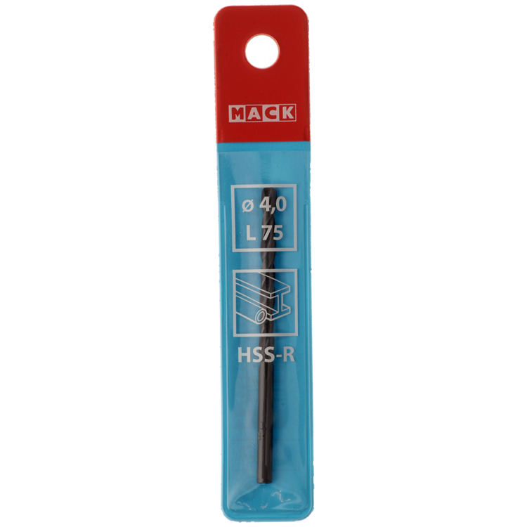Mack 1018181 - broca universal hss r ø 4,0 x 75 mm | 5 piezas