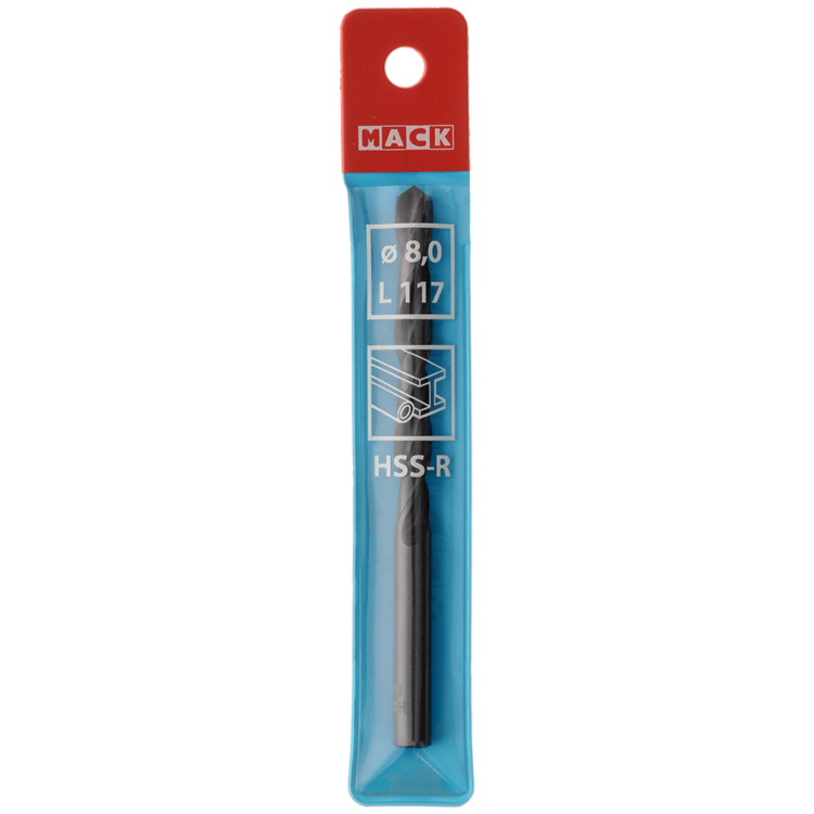 Mack 1018188 - broca universal hss r ø 8,0 x 117 mm | 5 piezas