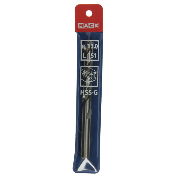 Mack 1018196 - taladro para metal hss g din 338 ø 13,0 x 151 mm | 5 piezas