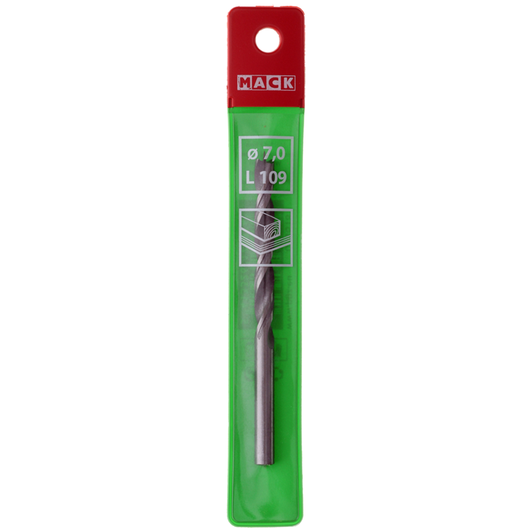 Mack 1018249 - taladro para madera + punto de centrado ø 7,0 x 109 mm | 5 piezas