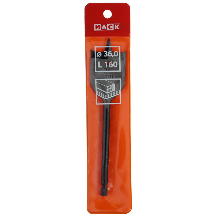 Mack 1018257 - taladro plano para madera 36mm | 2 piezas