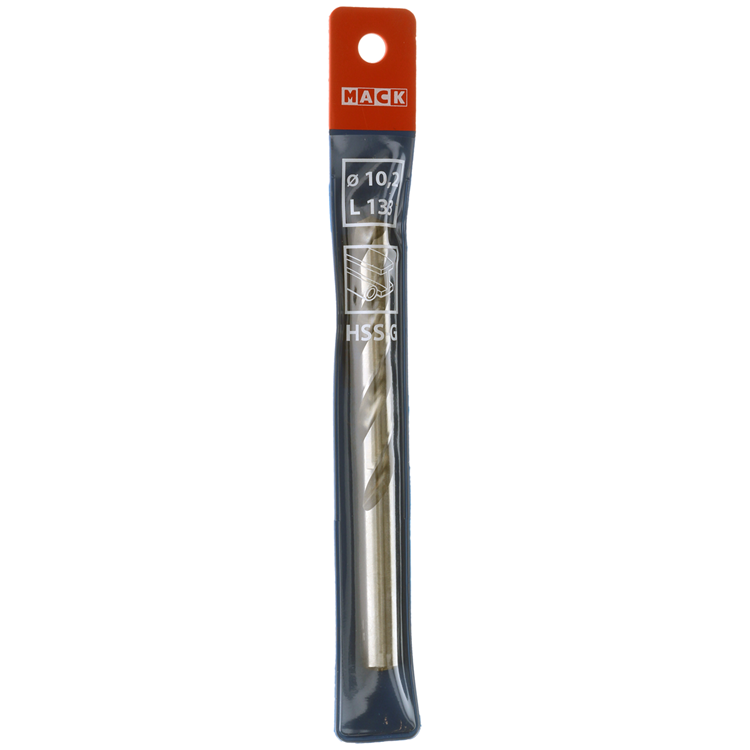 Mack 1018288 - taladro para metal hss g din 338 ø 10,2 x 133 mm | 5 piezas