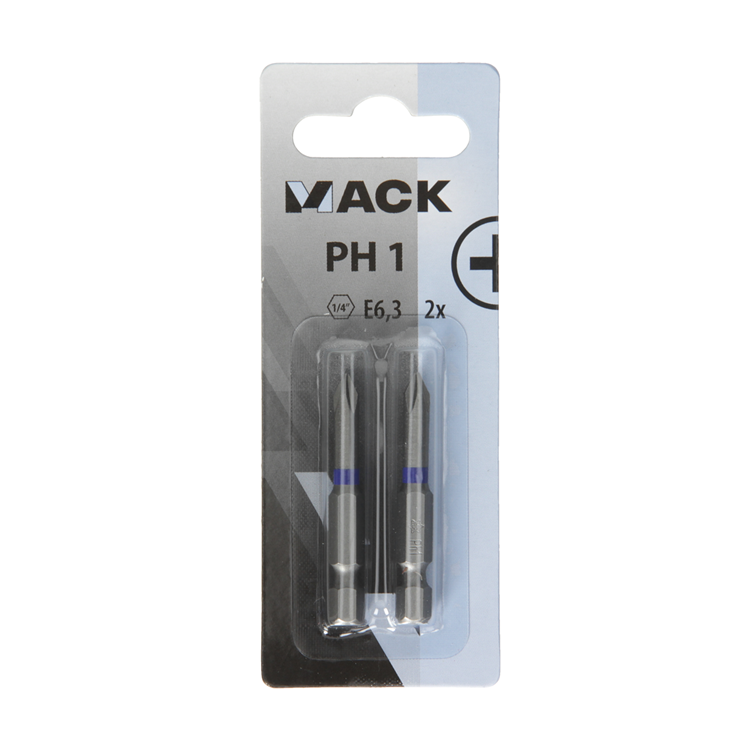 Mack 1018292 - punta para atornillar ph1 l50mm 2uds | 5 piezas