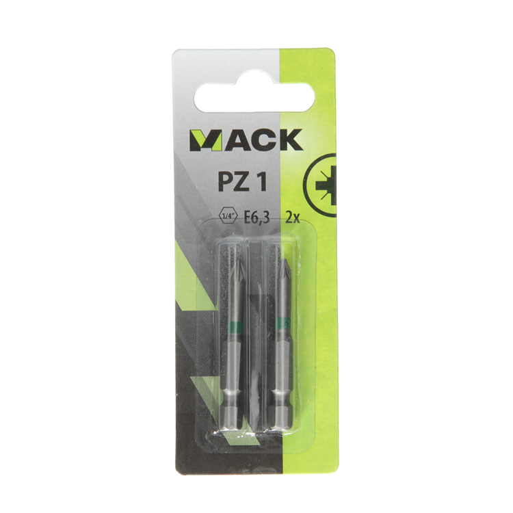 Mack 1018298 - punta de tornillo pz1 l50mm 2uds | 5 piezas