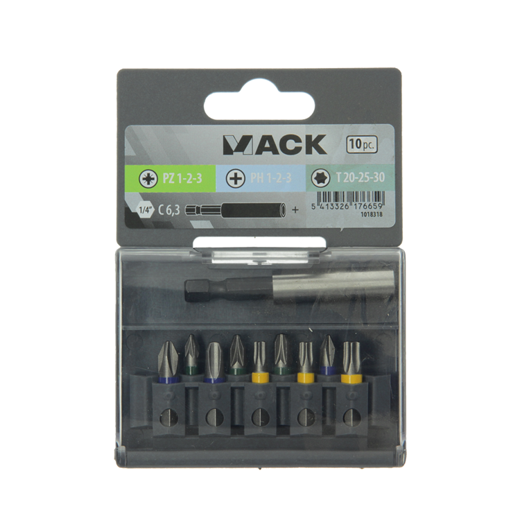 Mack 1018318 - juego de puntas de destornillador 10 piezas | 5 piezas