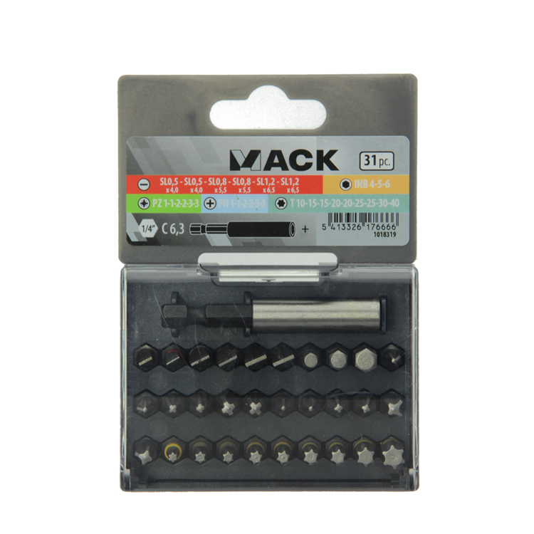 Mack 1018319 - juego de puntas de destornillador 31 piezas | 5 piezas