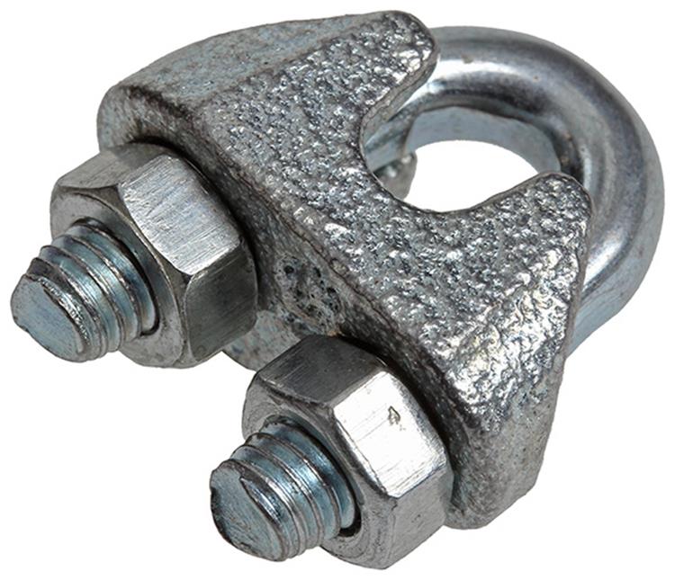 Mack 1008451 - 4 abrazaderas de alambre de acero 5mm galvanizado | 10 piezas