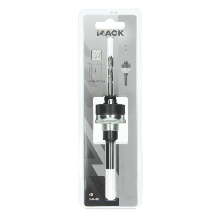 Mack 1018365 - soporte para sierra perforadora con cierre rápido ø 32-152mm | 3 piezas