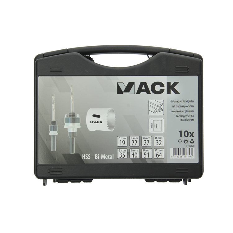 Mack 1018370 - juego de sierra perforadora para fontanero 10 piezas | 3 piezas